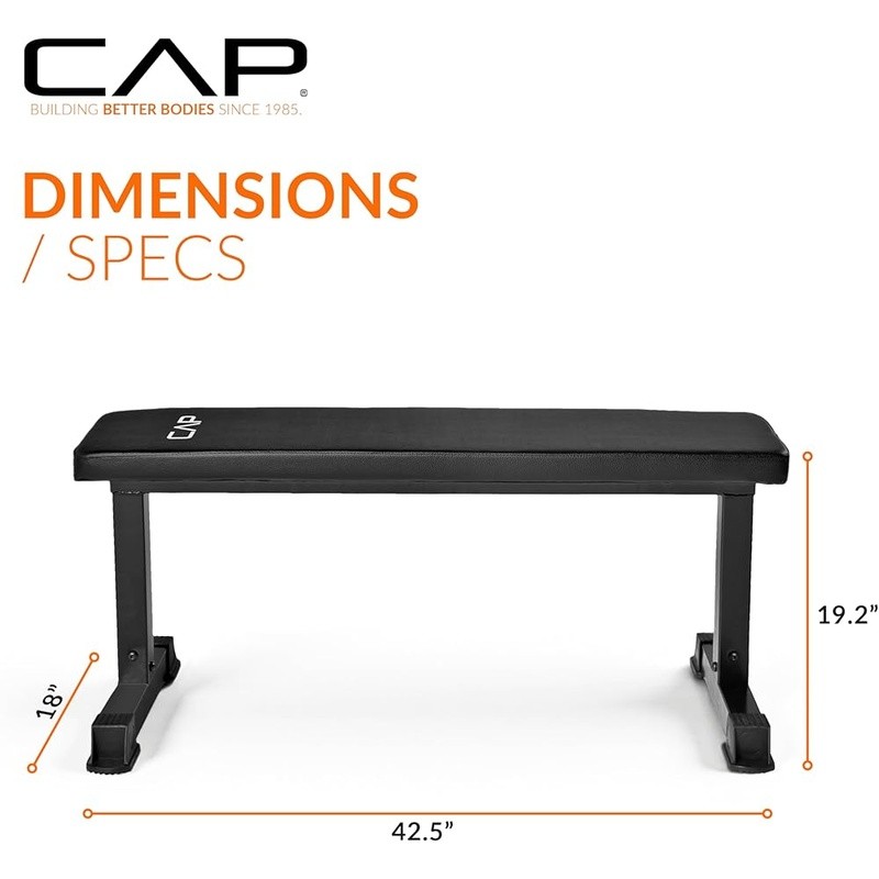 Sturdy Flat Weight Bench Home Gym Versatile Strength Training & Workouts New