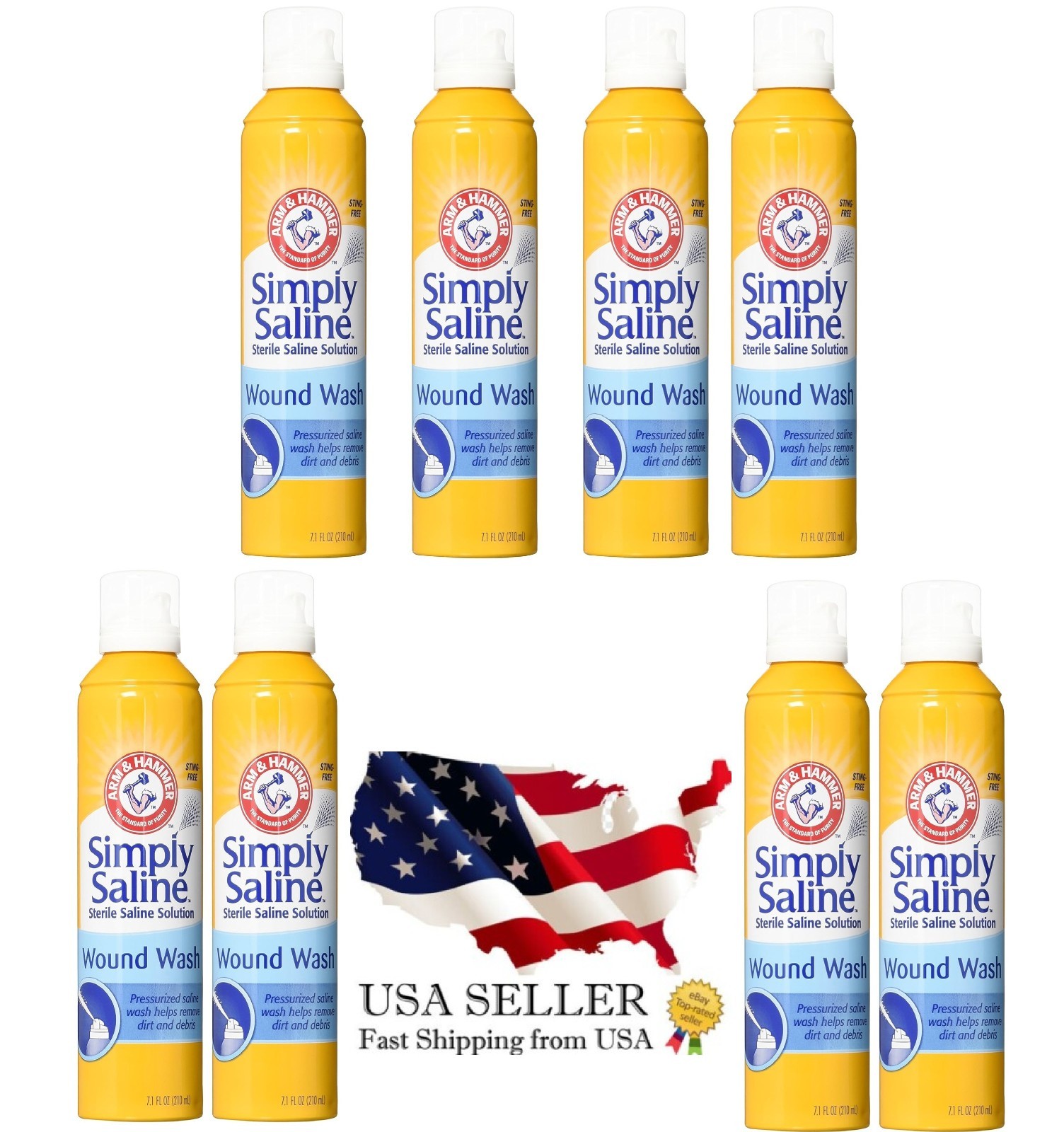 ARM & HAMMER Simply Saline Sterile Wound Wash Pressurized Saline Solution 7.4 oz