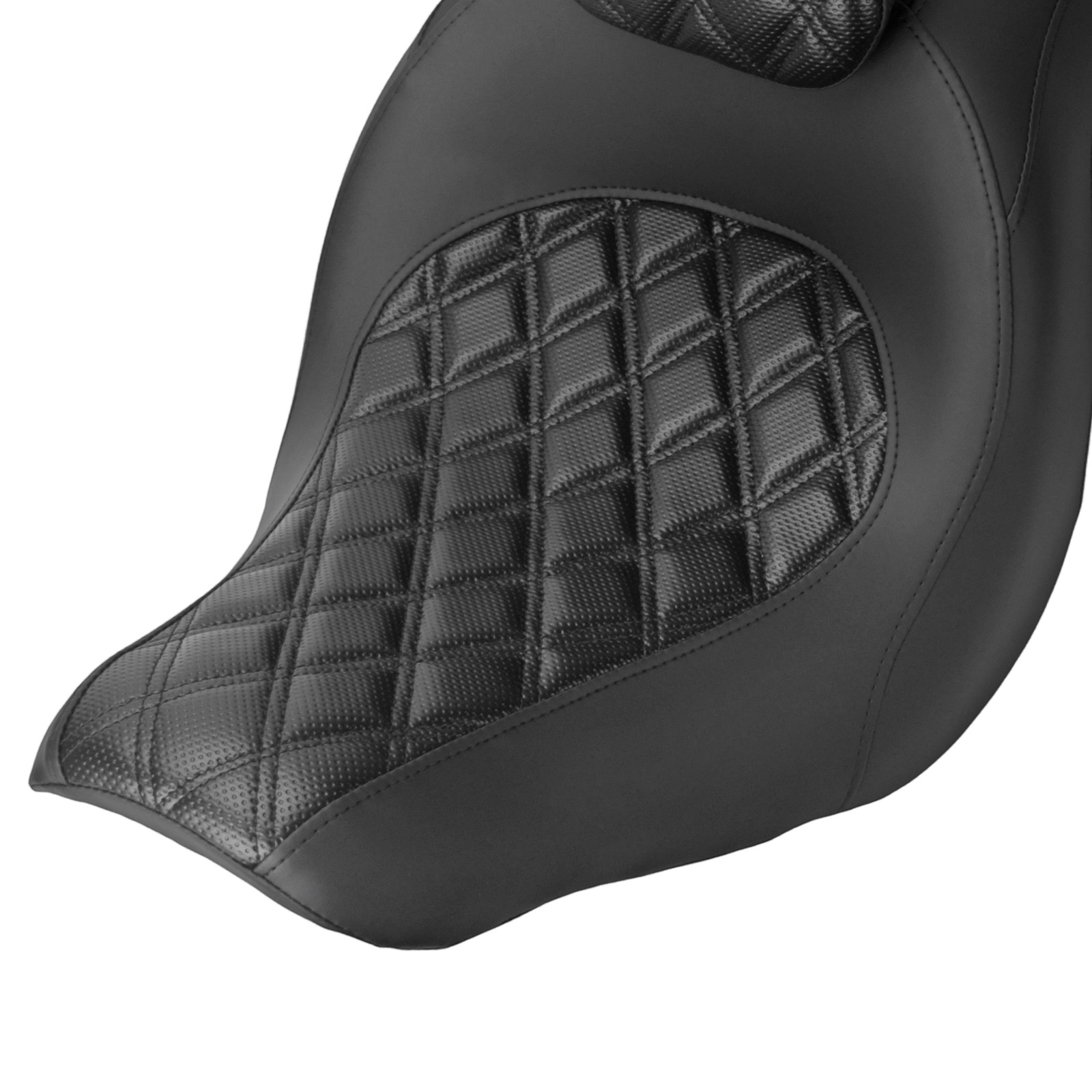 Diamond Driver Passenger Seat w/ Backrest For Harley Low Rider FXLRS 2018-2025