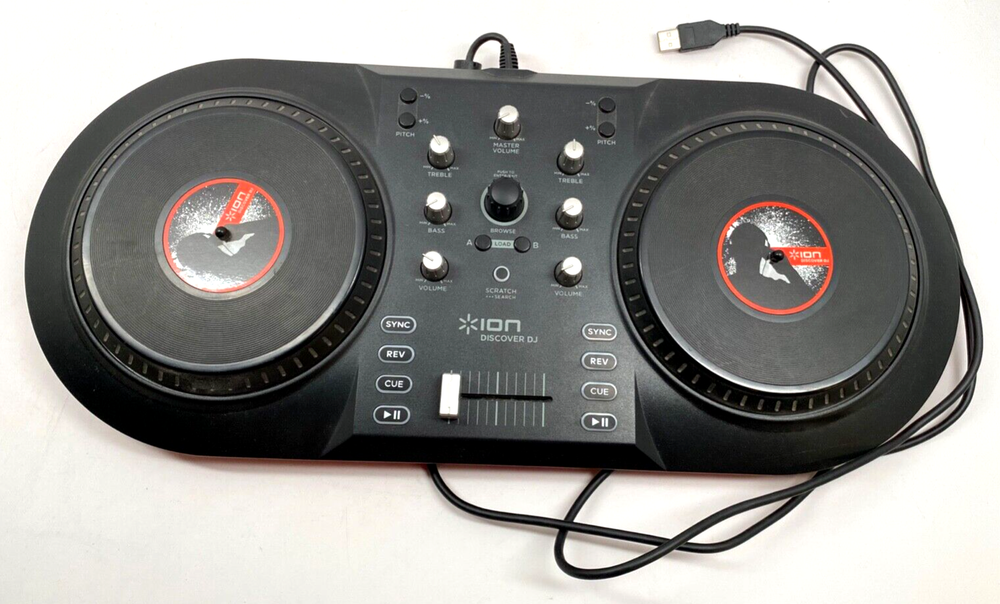 Ion Discover DJ Computer System Dual Turntable USB Controller