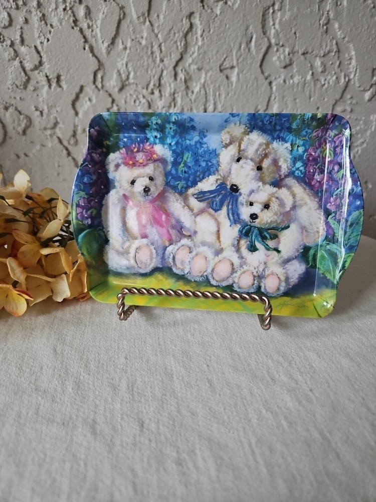 Ashdene Melamine Teddy Bear 7" Mini Tray Australia