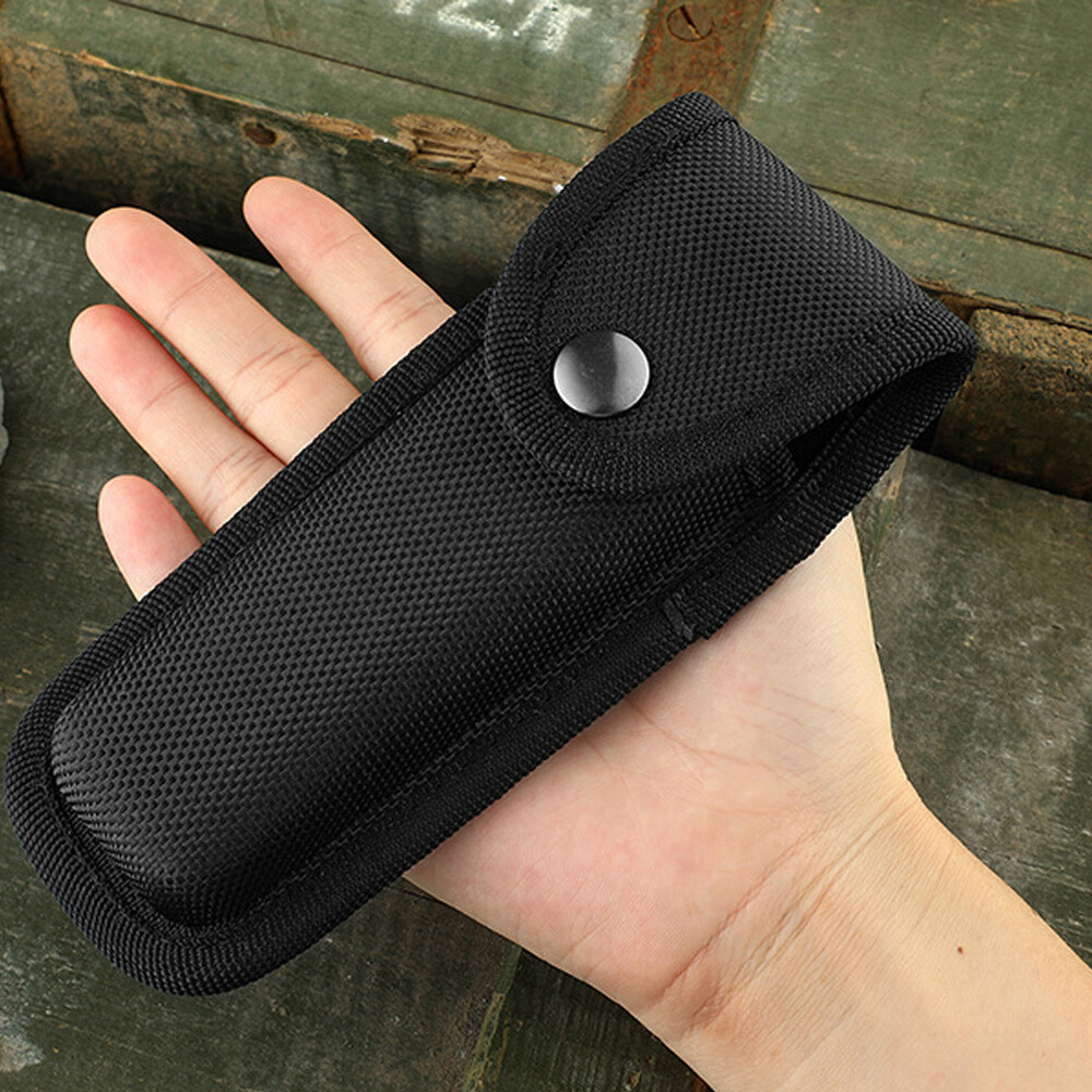 Black Portable Hard Boxed Nylon Belt Sheath For Folding Knife US New
