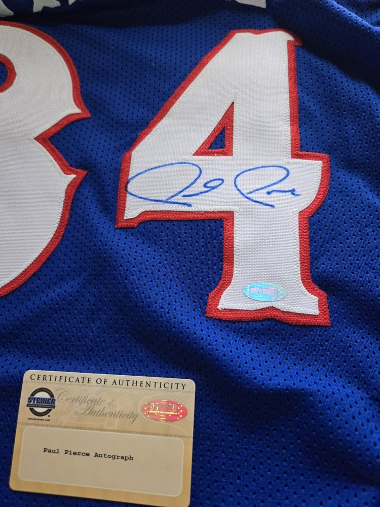 Paul Pierce Autograph Jersey Steiner Certificate