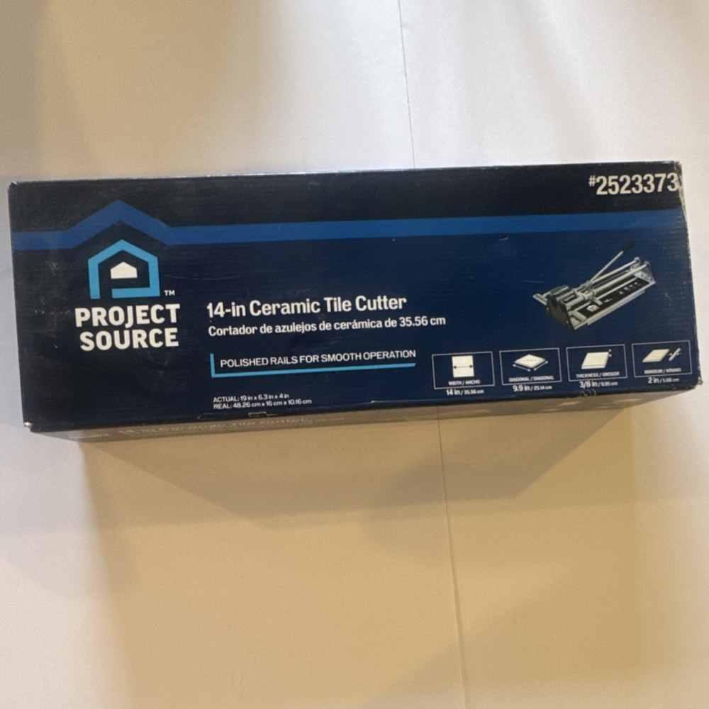 Project Source 14-in Ceramic Tile Cutter Model 67820 Ceramic Blade Metal Blue
