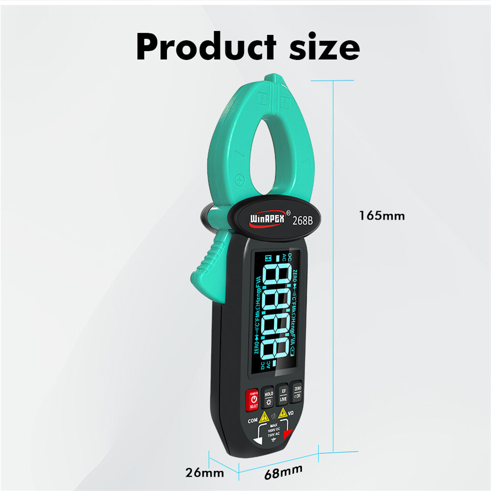 Digital Clamp Meter Multi meter DC/AC Current 600mA-60A Handheld Electrical Test