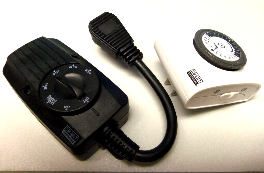 Indoor & Outdoor Timer, Timer Combo 2 Pack, On @ Dusk, Off @ Dawn