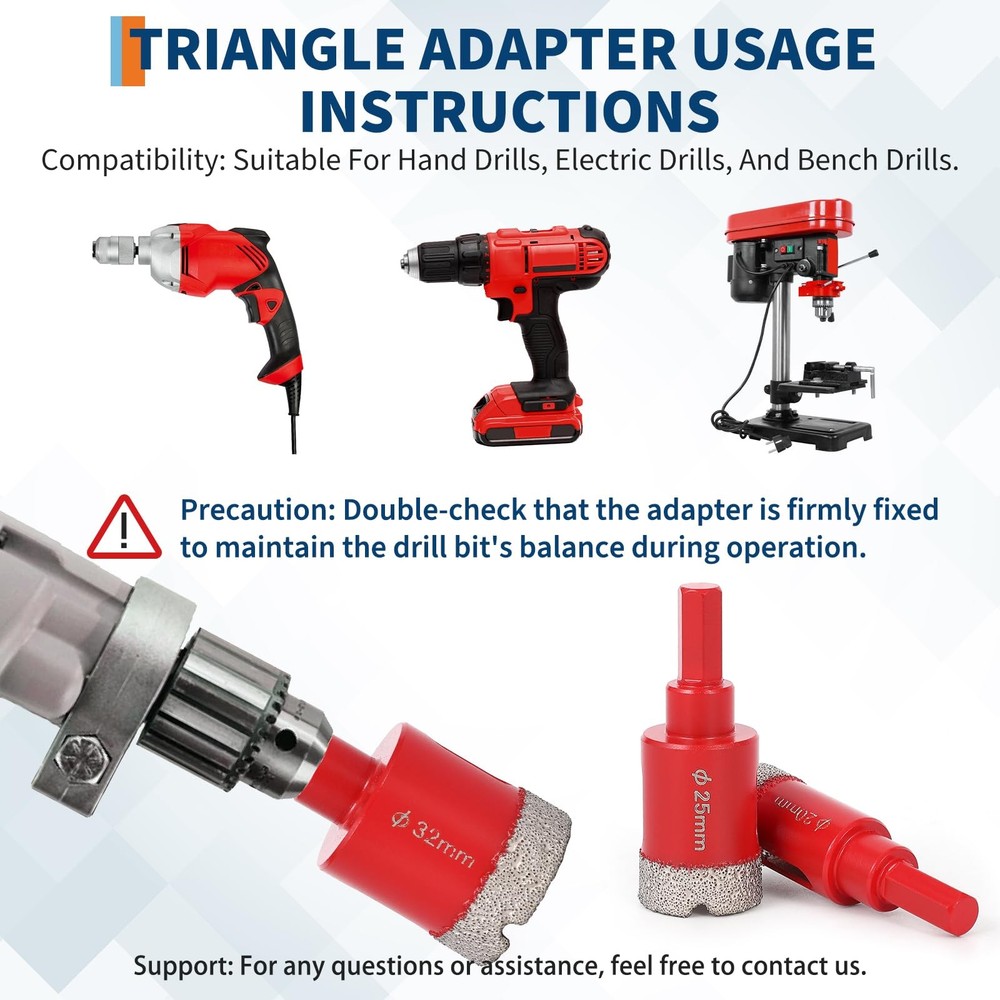 Diamond Hole Saw Kit with Chamfer Drill Bit – Evacuate Brazed Core Drill Bits