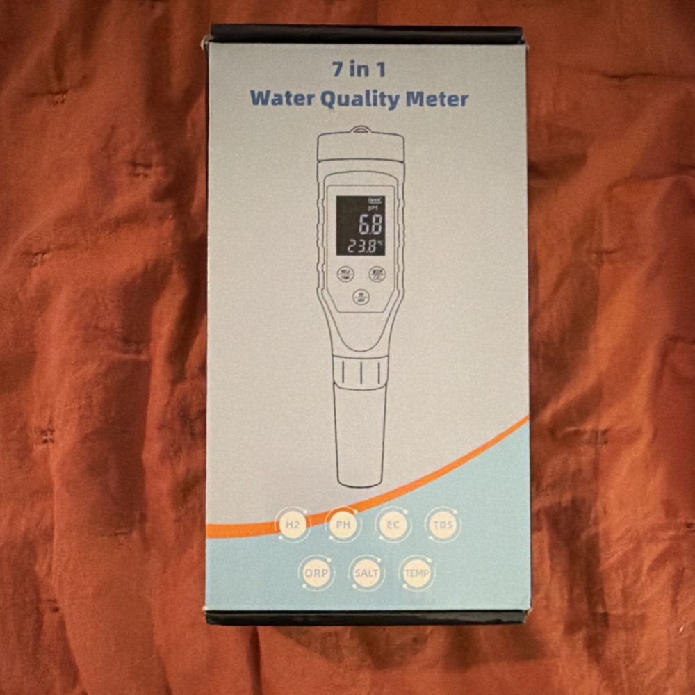 7 in 1 Digital Water Quality Meter with Buffer Solutions and User Manual