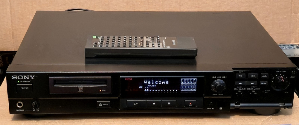 1994 SONY Minidisc MDS-501 Recorder Player Deck with Remote Control