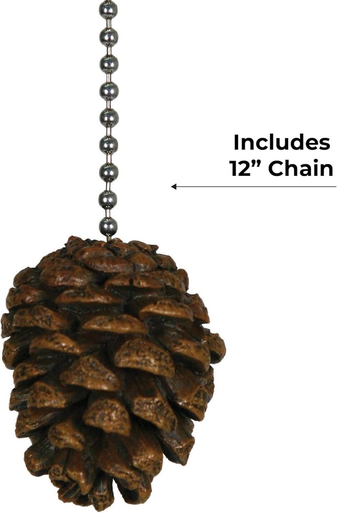 Vintage Ceiling Fan Pull Chain Extension with Pinecone Finial