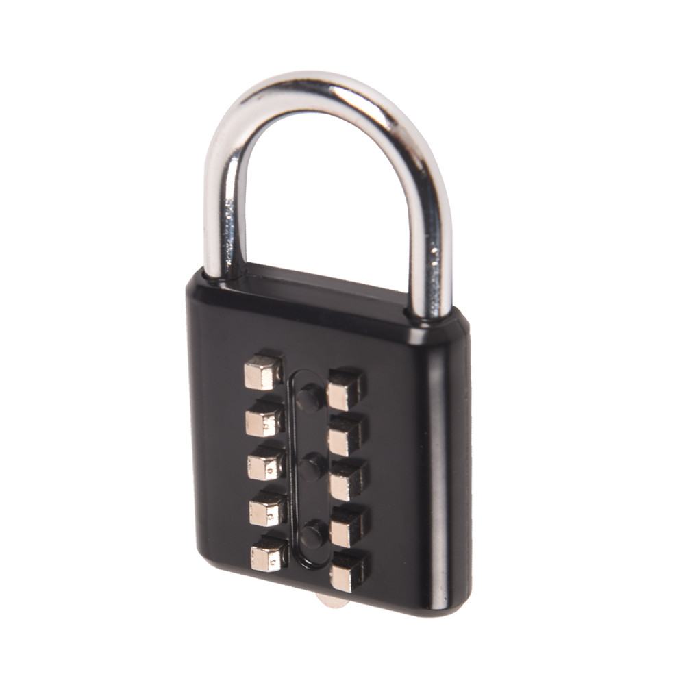 2 Pieces Combination Locks 10 Digit Push Button Combination Lock Travel Padlock