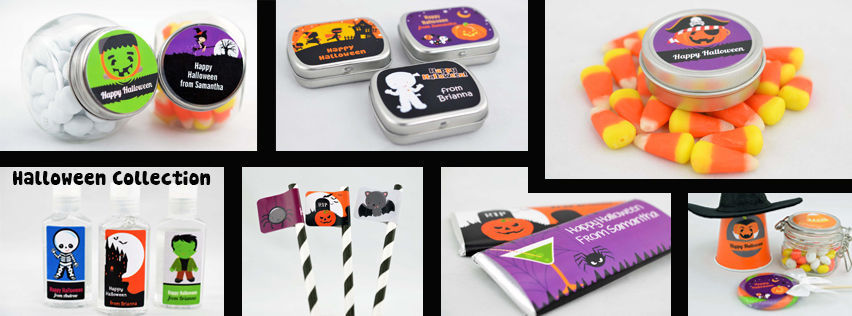Haunted House - Halloween Personalized Return Address Rectangle 27 Stickers