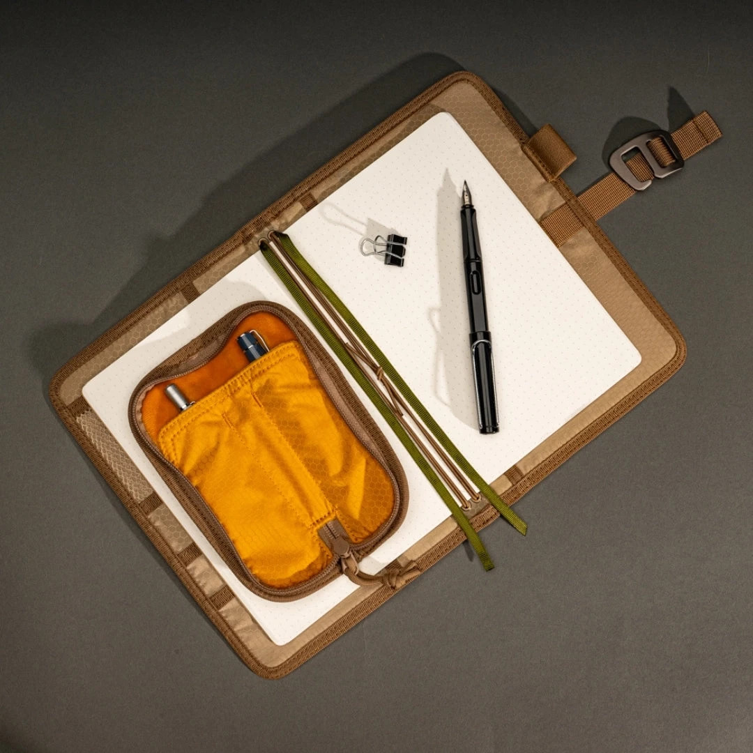 Lochby Field Journal Olive A5 Planner Cover | Water Resistant Waxed Canvas |