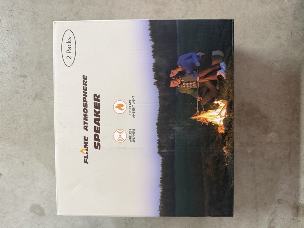 Outdoor Bluetooth IPX6 Flame Ambient Light Speakers - 2 Pack