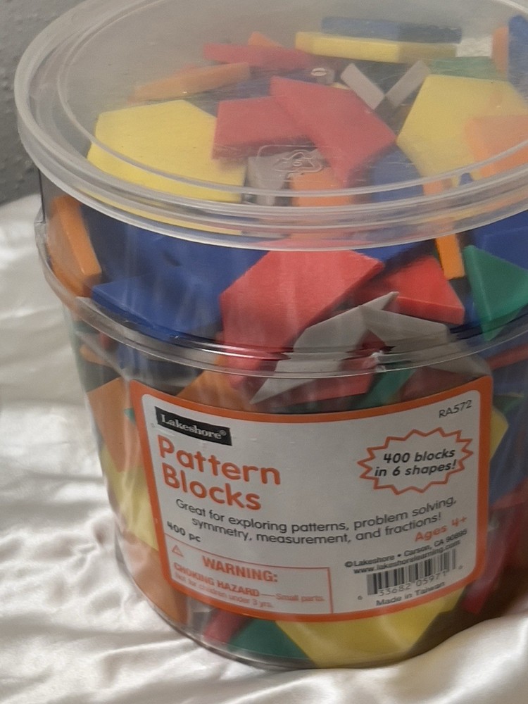Lakeshore Pattern Blocks – 400-Piece Set (Approx.) – 6 Shapes – Educational Math