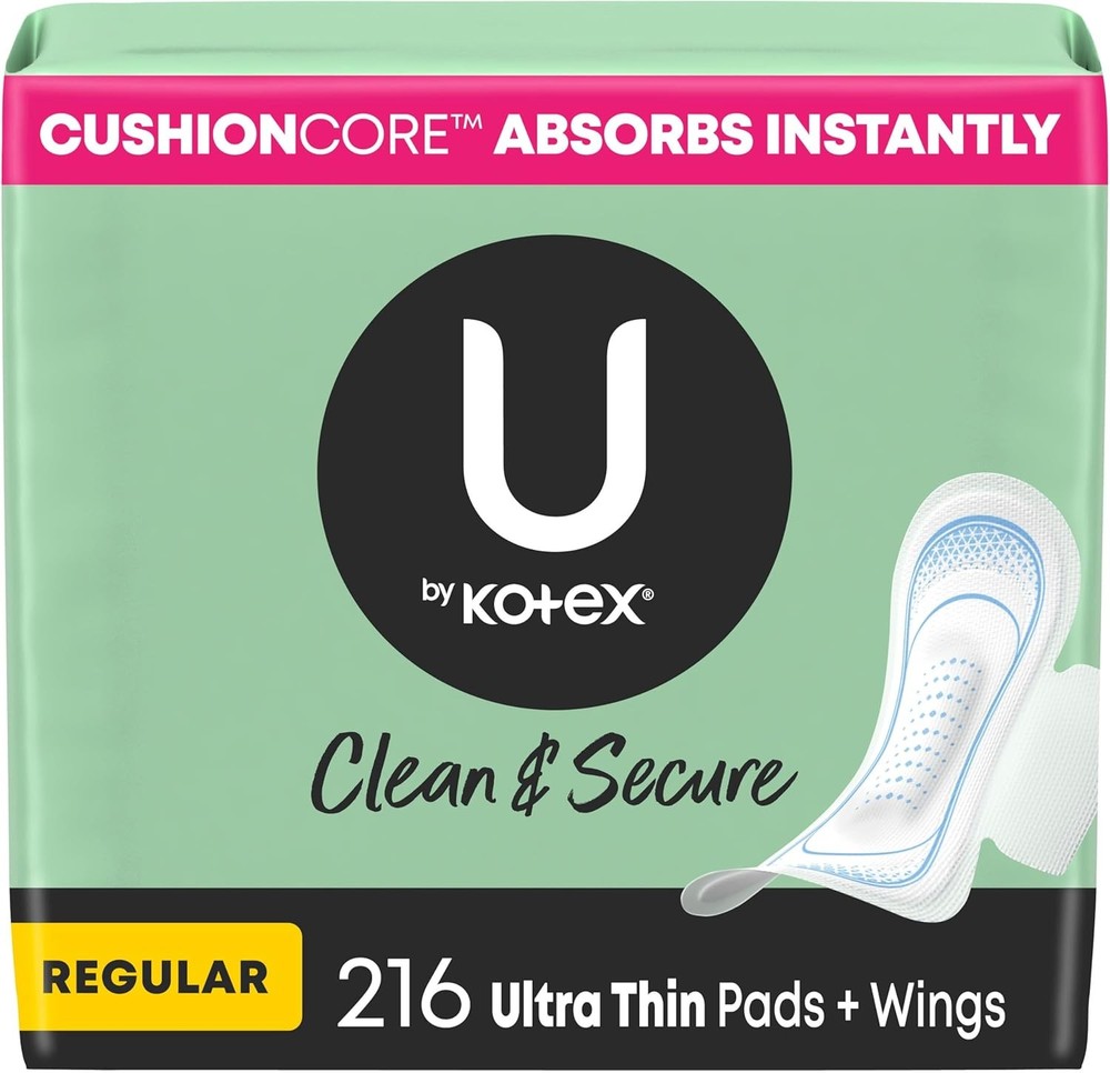 Clean & Se Ultra Thin Pads with Wings, Regular Absorbency,