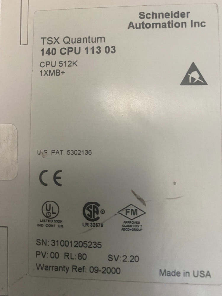 Schneider 140 CPU 11303 CPU controller