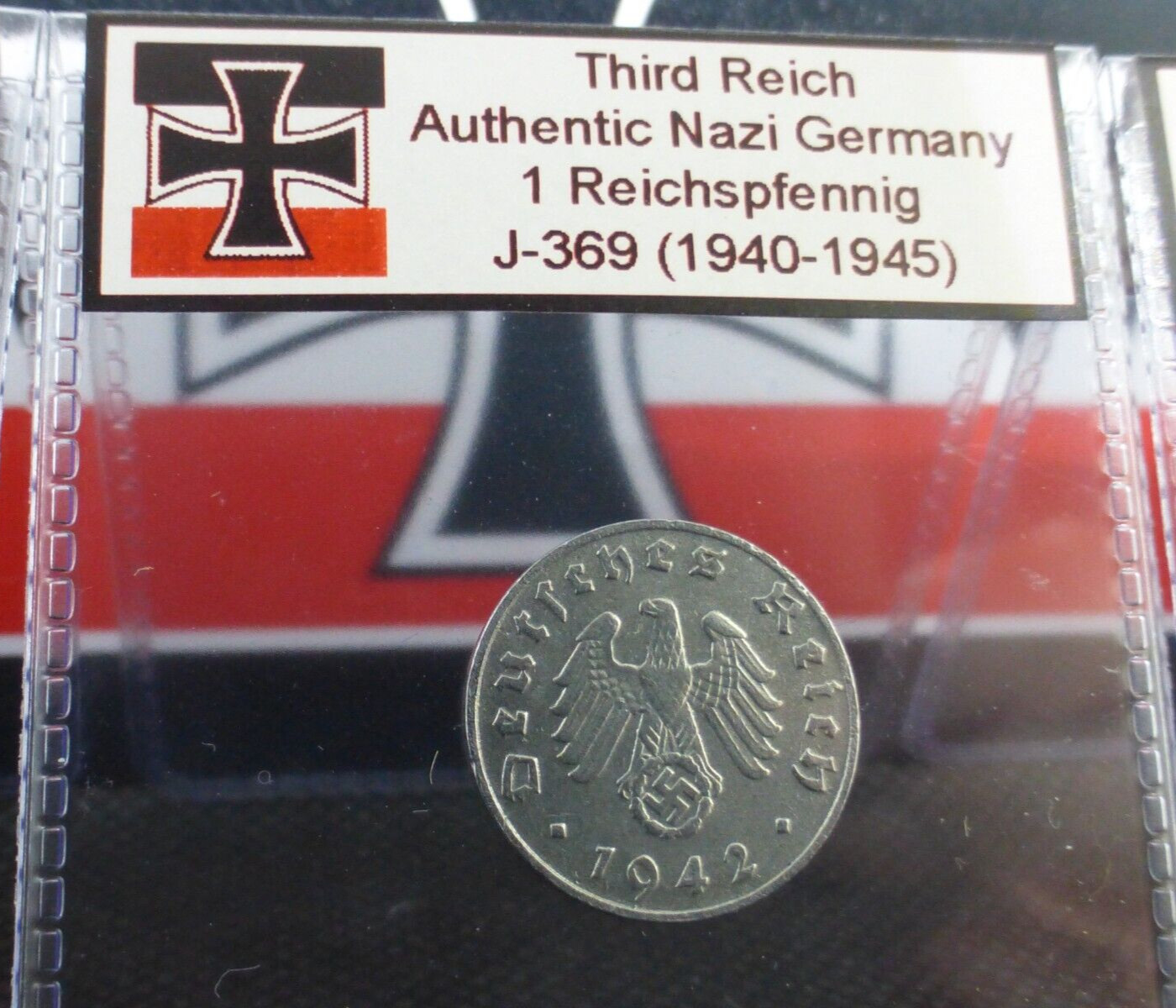 Nazi Germany WW2 Coin - 1 Reichspfennig Genuine Old Third Reich Rare Zinc Issue