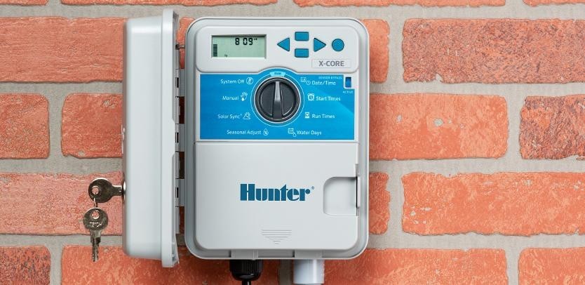 Hunter X-Core Indoor Controller Timer 4 Stations Zones Xcore Clock 120V