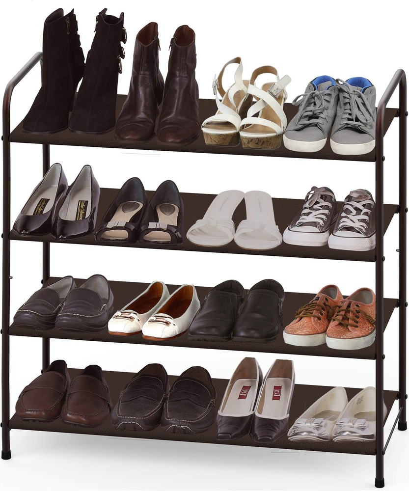 4-Tier Shoe Rack Storage Organizer, Bronze