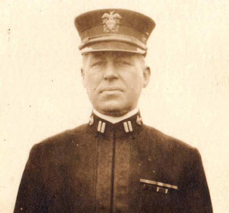 WWI Navy Officer With Ribbon Bar Real Photo Postcard RPPC