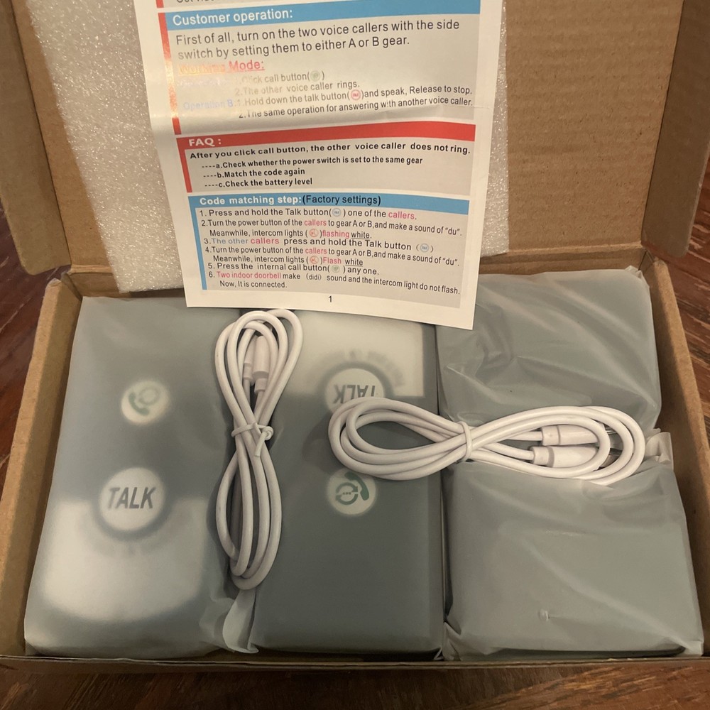 2 Way Voice Intercom - Super Long Range Wireless Intercom System for Home