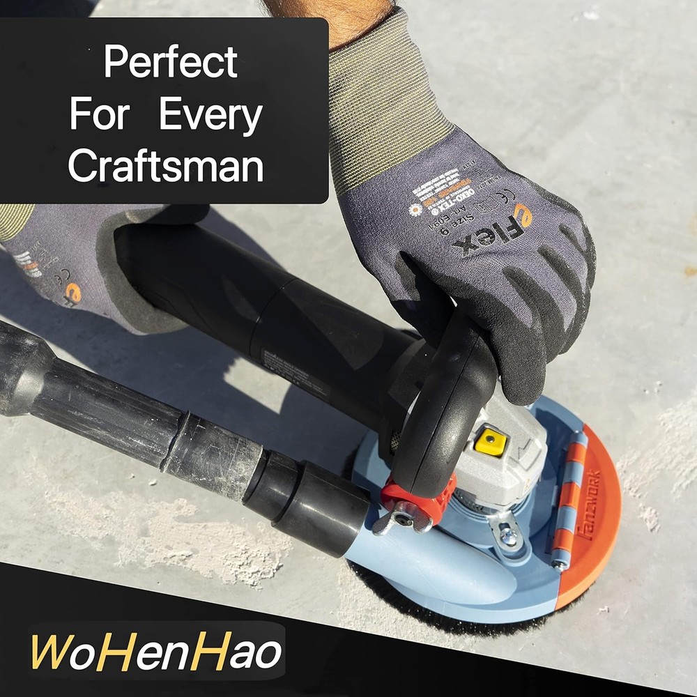 Professional Surface Grinding Shroud Kit with Diamond Wheels & Replacement Brush