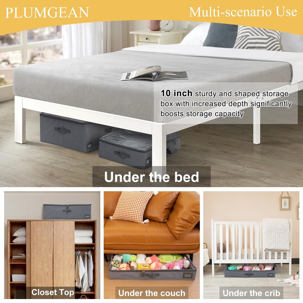 Organize Under Bed Space Easily - 10 Inch Storage Containers 3 Pack