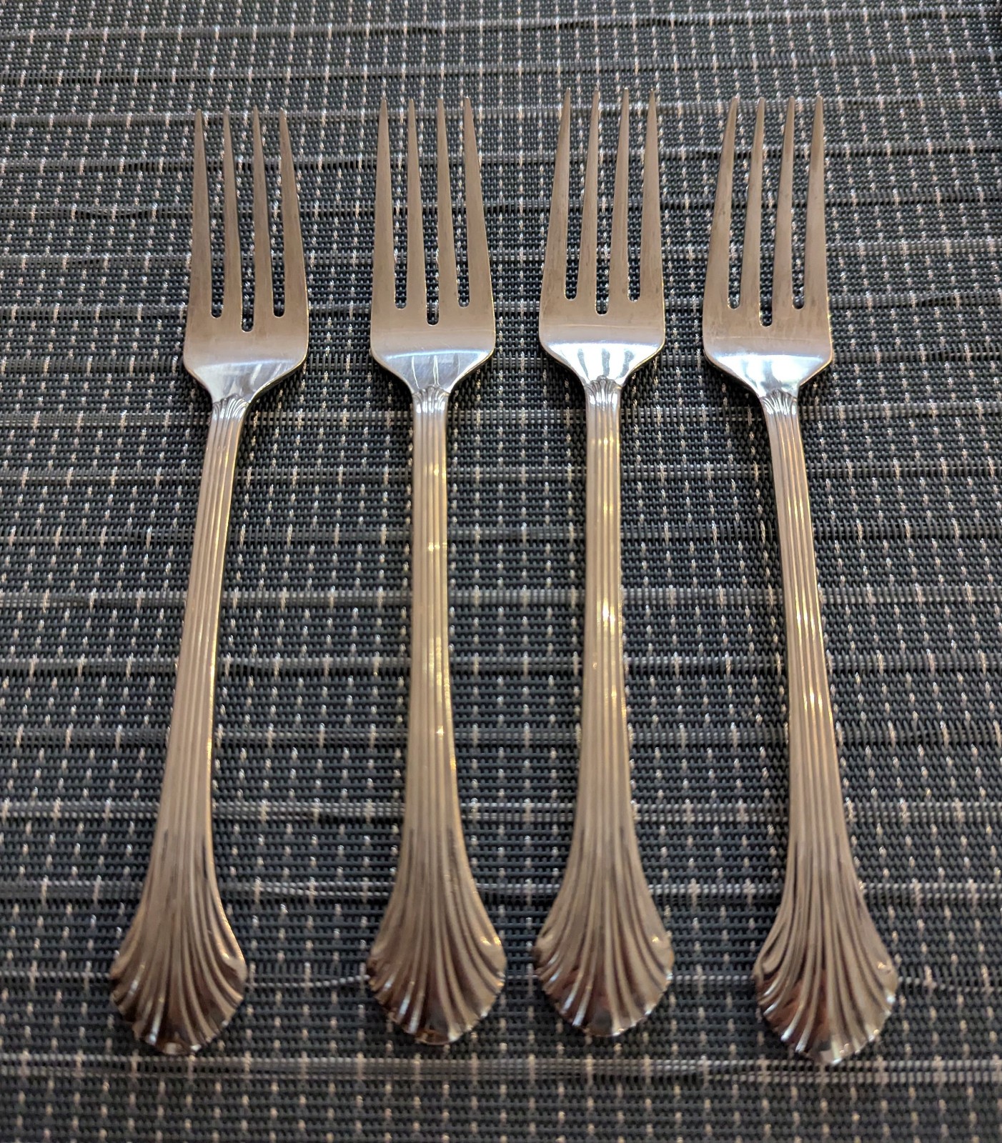 Gorham Grande Quintette 18/8 Stainless Flatware 4 Salad Forks