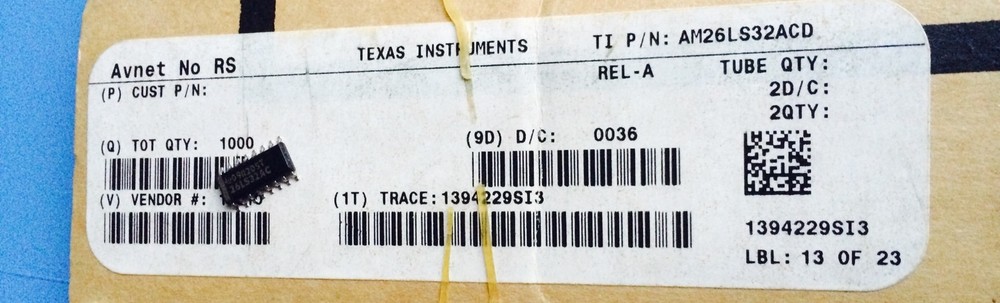 10x AM26LS32ACD TEXAS INSTRUMENTS IC QUAD DIFF LINE RECEIVER 16 PIN SOIC