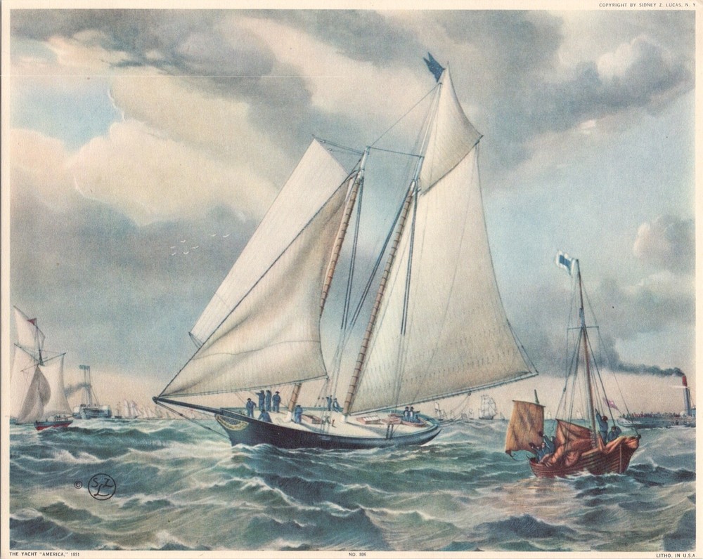 5 Different Sailing Ship Lithos 8x10 Ready to Frame