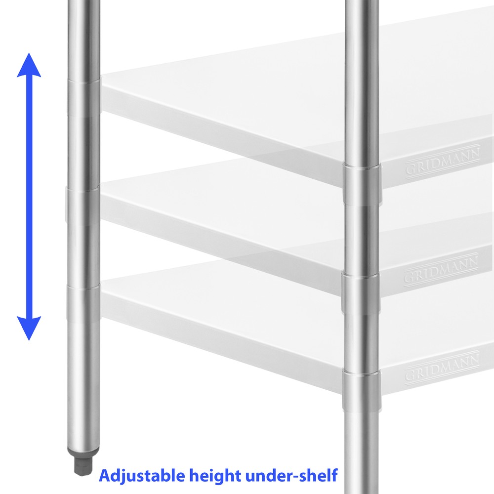 Stainless Steel Kitchen Restaurant Prep Work Table with Backsplash - 24" x 48"