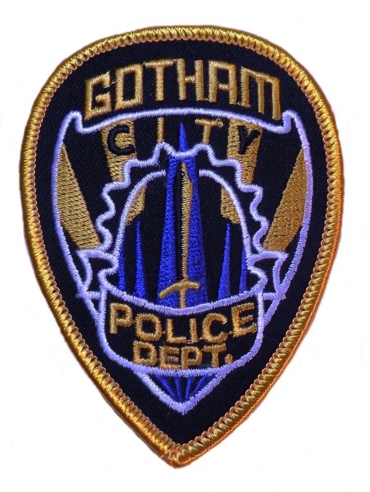 Batman Gotham Police Shield 2 1/2" Wide Embroidered Patch