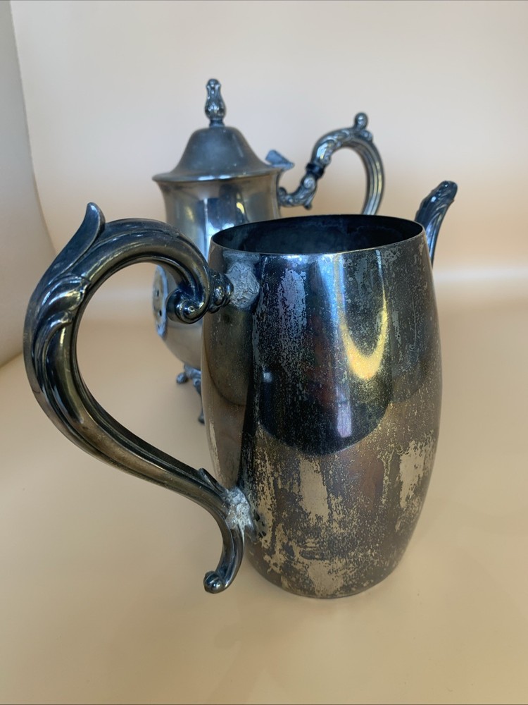 Two Silver Teapots For Crafts Needs Fixed Vintage Silver Tea Pots