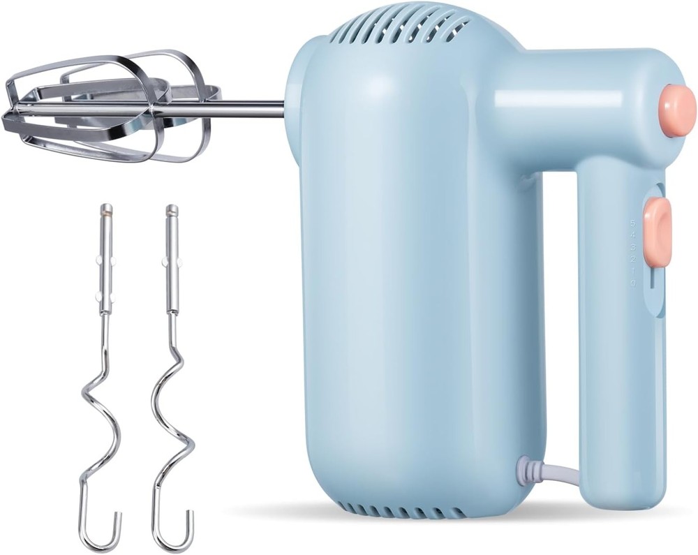 5 Speed Electric Handheld Kitchen Mixer Blue