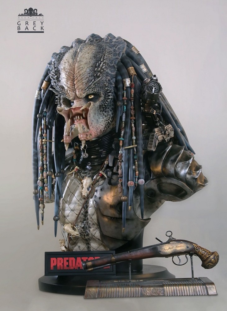 DeepTale Predator 2 Greyback Elder Predator 1/1 Half Body Statue DX Edition