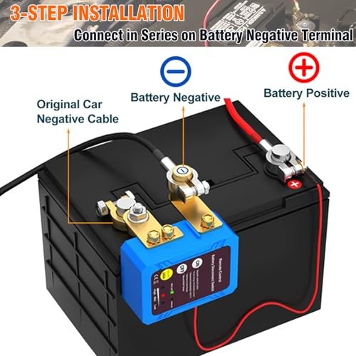 Remote Battery Disconnect Switch 12V, 240A Smart Voltage Sensitive Car Kill