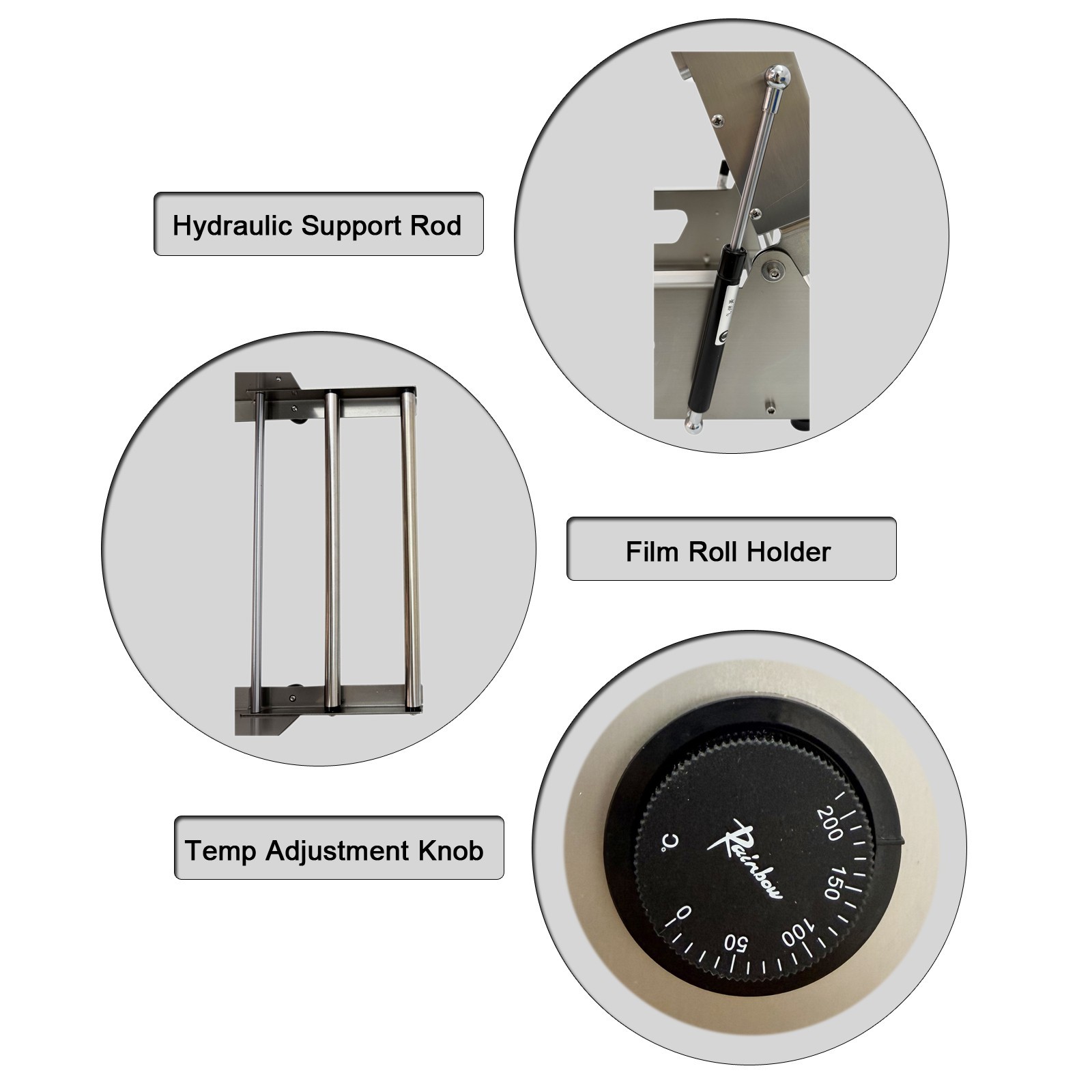 110V 0.8kW Manual Plastic Container Sealing Machine 10.2×6.7'' Tray 480 boxes/h
