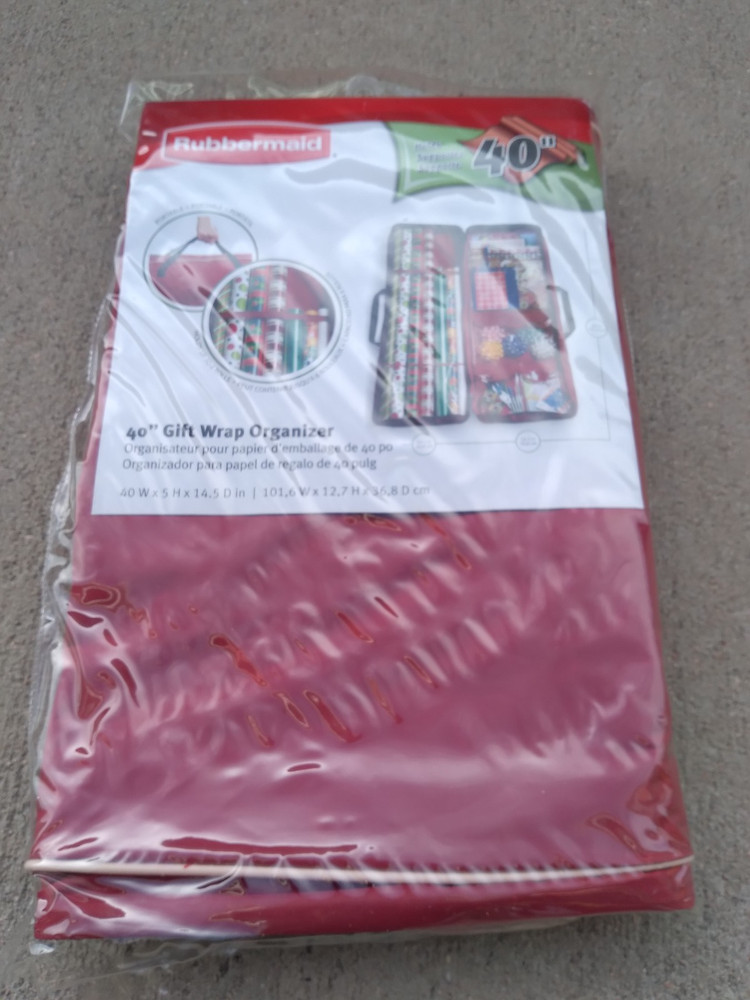 Rubbermaid 40in Gift Wrap Organizer RED