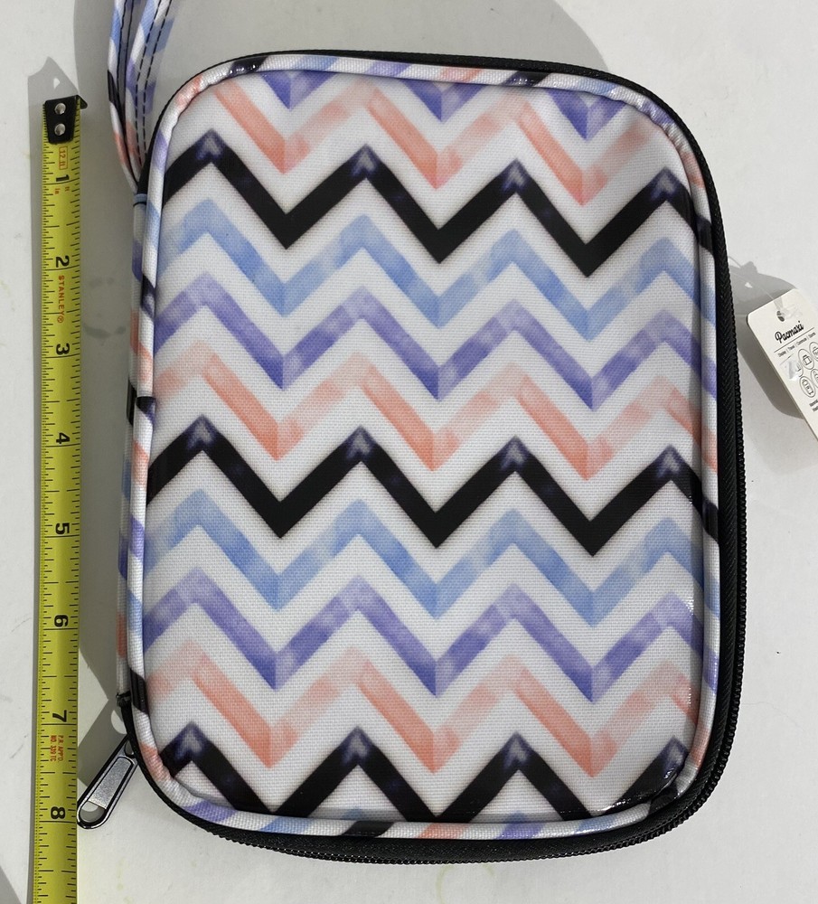 PACMAXI Tech Watch Band Case Holds 10 NWT. Multicolored Zigzag Pattern