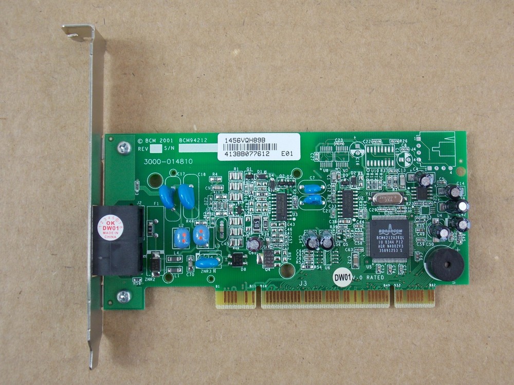 Broadcom BCM94212 Internal PCI Modem 56K Tested