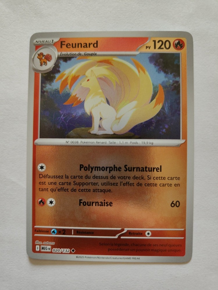 Pokemon Card - Feunard Reverse 020/132 - Mega Evolution ME01