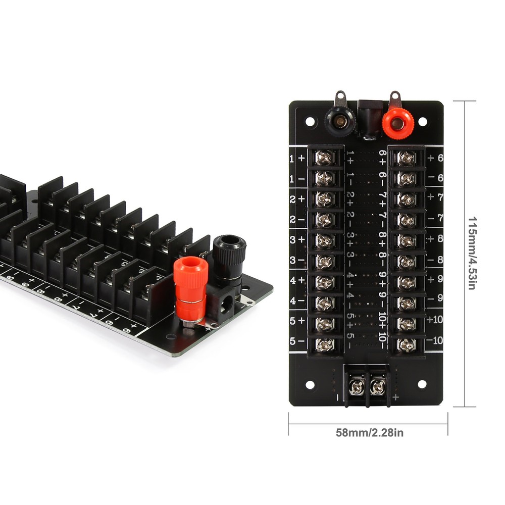 1 Unit Distribution Module 20A Power Distributor 3 Inputs 2X10 Outputs AC DC
