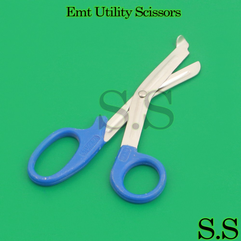 Blue Utility Scissors 5.5" & 7.25" Multi-Purpose DIY EMS Universal 2 Shears Set