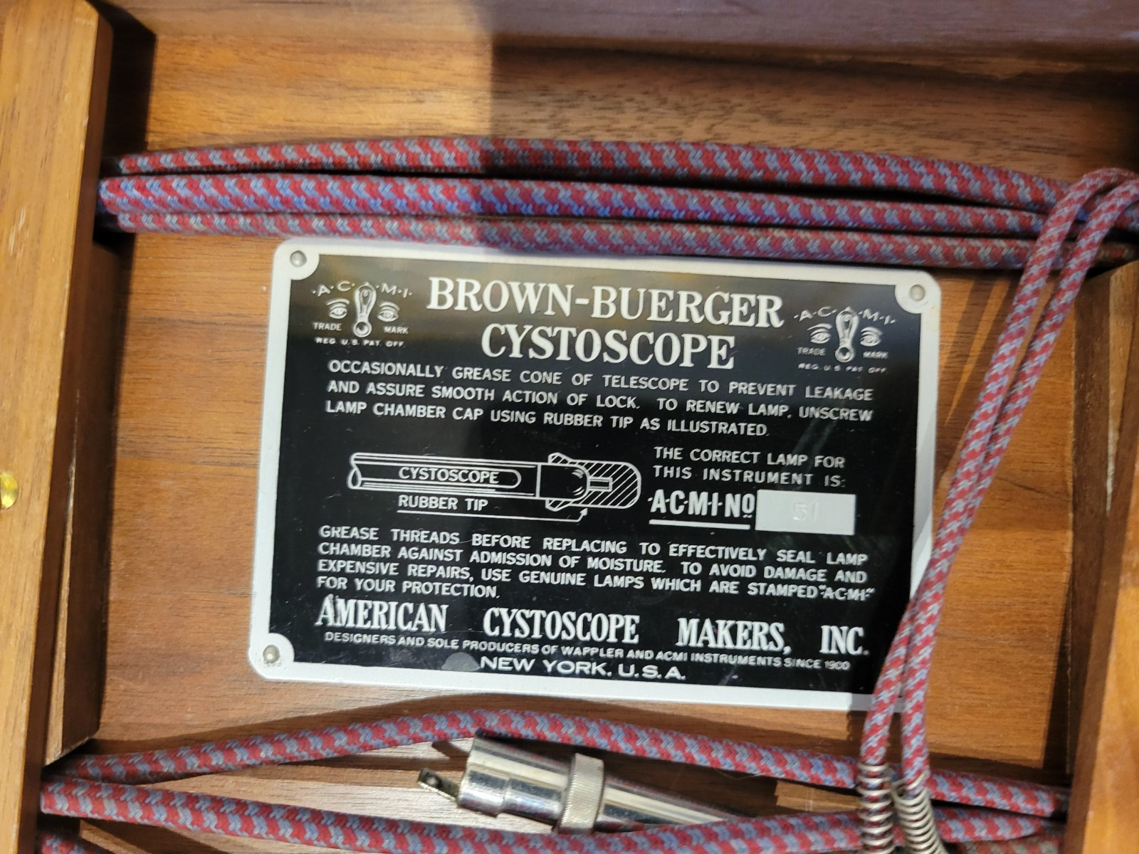 3 Sets of Vintage American Cystoscope Makers INC Brown-Buerger Cystoscope