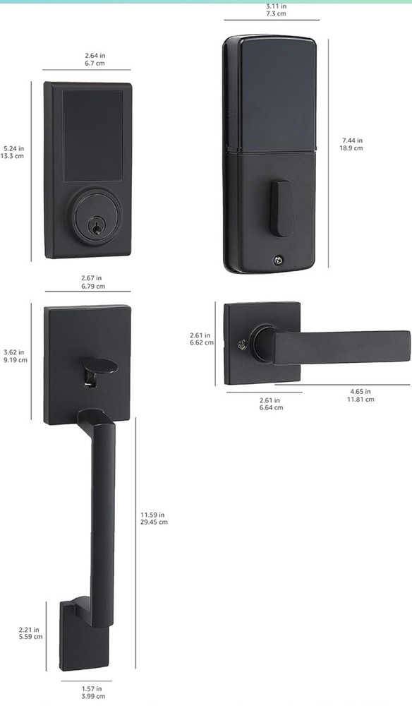 AMAZON BASICS GRADE 3 ELECTRONIC TOUCHSCREEN DEADBOLT DOOR KEYPAD LOCK