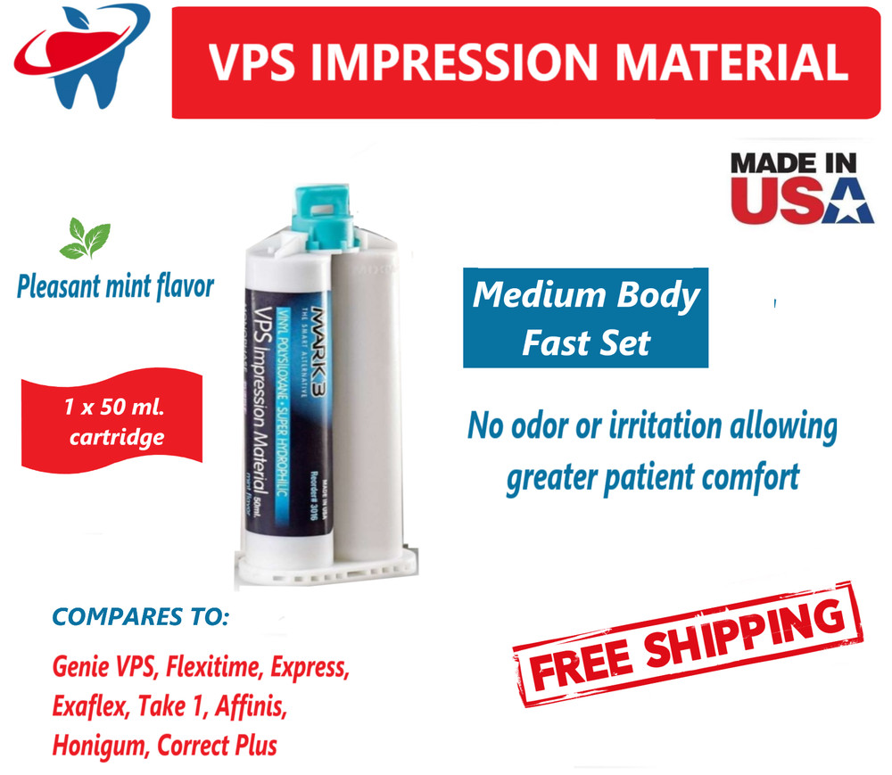 Dental VPS Impression Material Heavy /Medium Body /Light Body - Regular/Fast Set