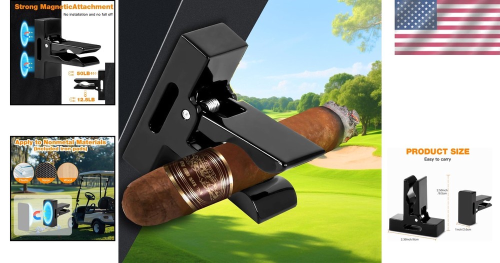 Compact Magnetic Holder Clip for Golf Carts - Durable & Versatile Organizer