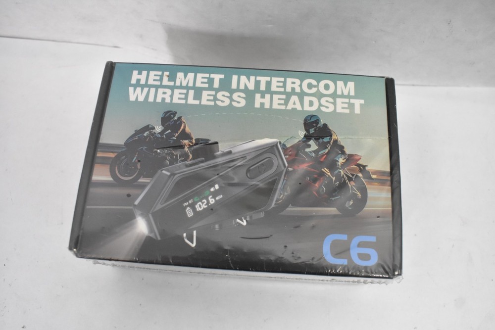 Motorcycle Helmet Bluetooth Headset C6 w 2 Type Mics Intercom Hands Free