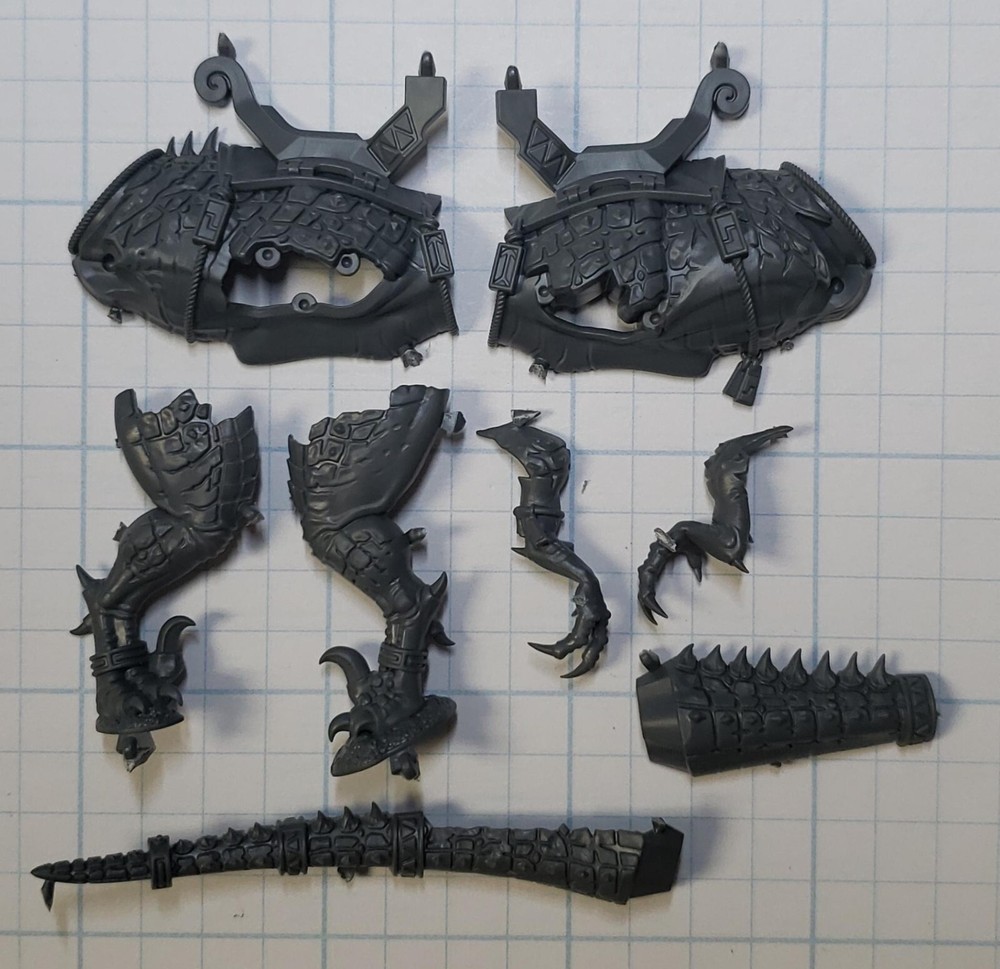 Warhammer Seraphon Bits Aggradon Lancer Mount Body Legs Saddle Set #19